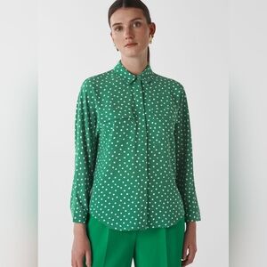 Whistles Green Abstract Selma Blouse 12